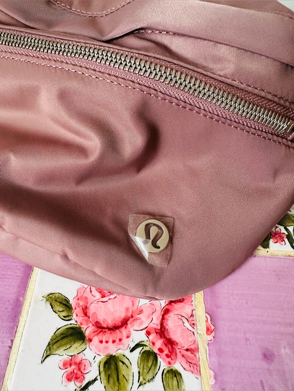 BNWT Lululemon City Adventurer Belt Bag Silver Hardware Dusty Pink Rose - Picture 5 of 5